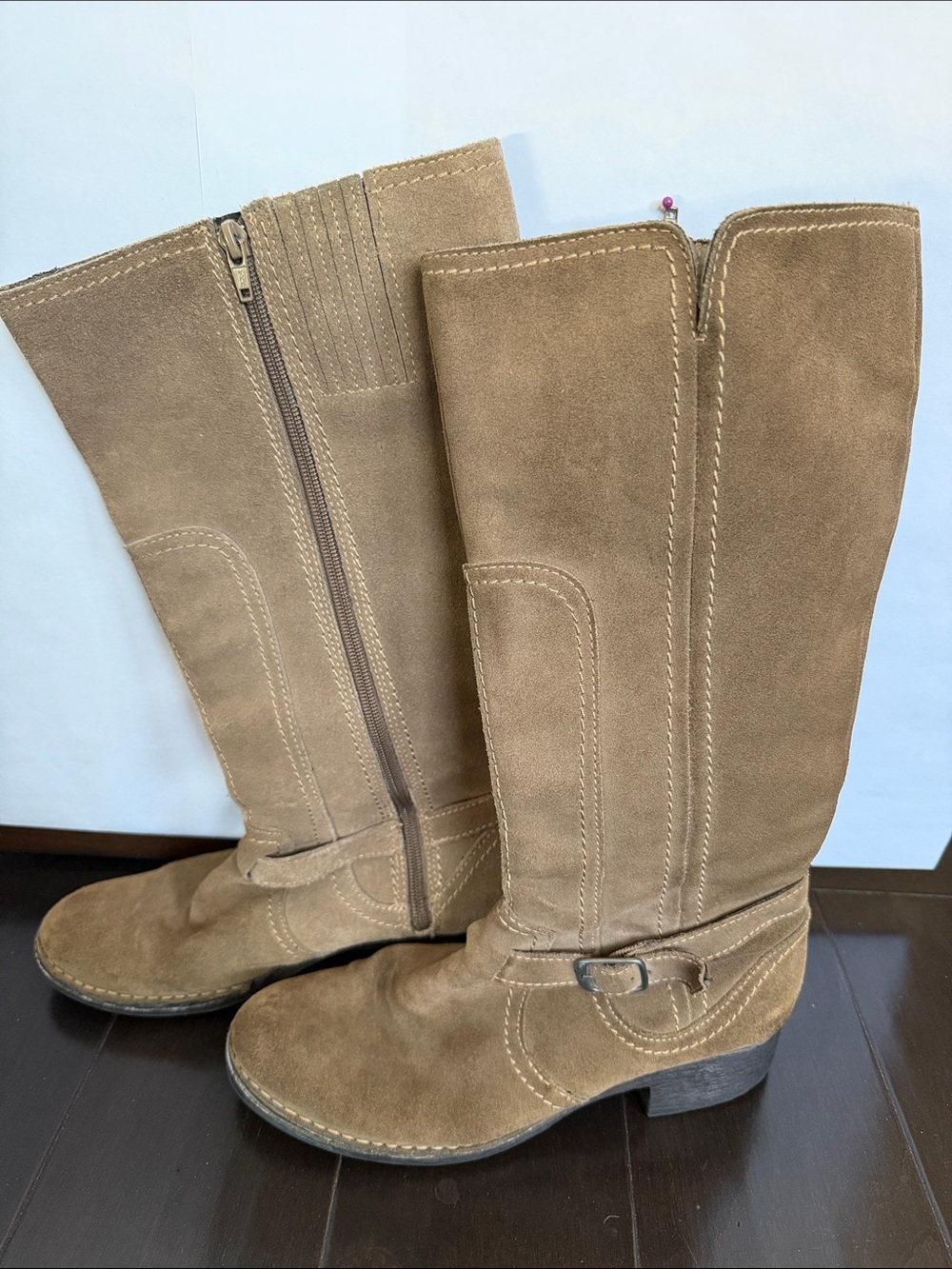 Clarks Brown Suede Knee-High Boots